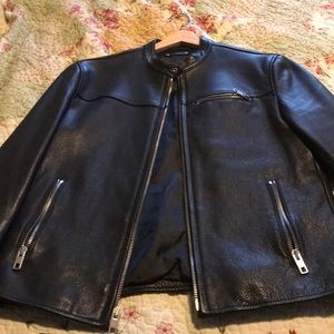 Black leather jacket